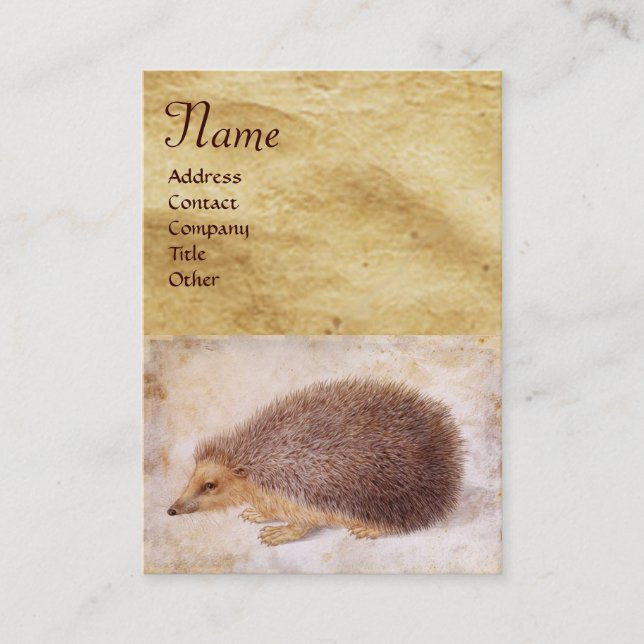 THE HEDGEHOG Monogram Business Card (Front)