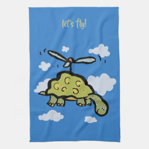 the helicopter tortoise tea towel