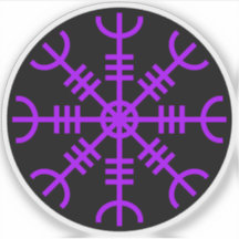 The Helm of Awe - Aegishjalmur (purple on black)