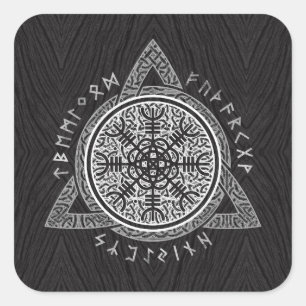 The helm of awe square sticker