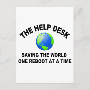 The Help Desk - Saving The World Postcard