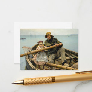 The Helping Hand, 1881 by Emile Renouf Enclosure Card