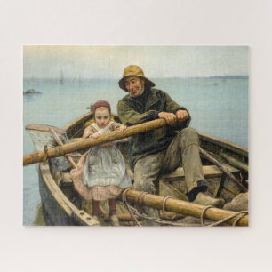 The Helping Hand, 1881 by Emile Renouf Jigsaw Puzzle