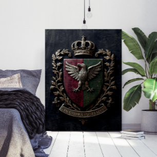  The Heraldic Crest Chateaucore Victorian Mediaeva Poster