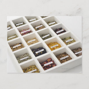 The herbs which a box contains postcard
