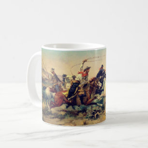 The Herd Quitter (by C. M. Russell, c. 1897) Coffee Mug