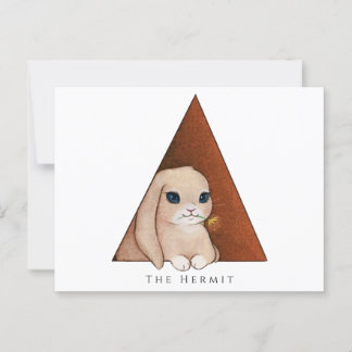 "The Hermit" Bunny Postcard