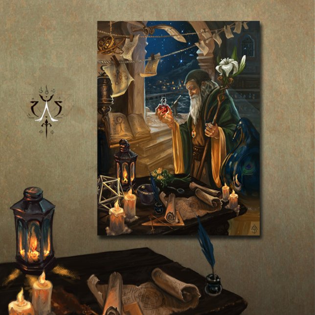 The Hermit card illustration - alchemy art Poster (Creator Uploaded)