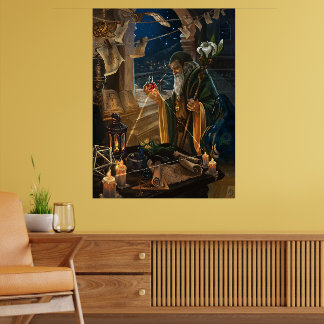 The Hermit card illustration - alchemy art Poster