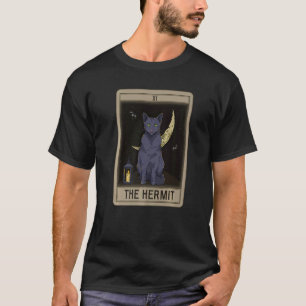 The Hermit Cat Arcana Tarot Card Mystical Wiccan T-Shirt