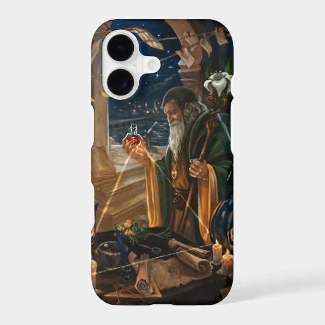 The Hermit Tarot card - fantasy magic art (Back)