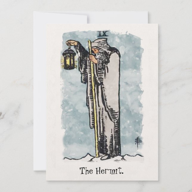 The Hermit Tarot Card Painting (Front)