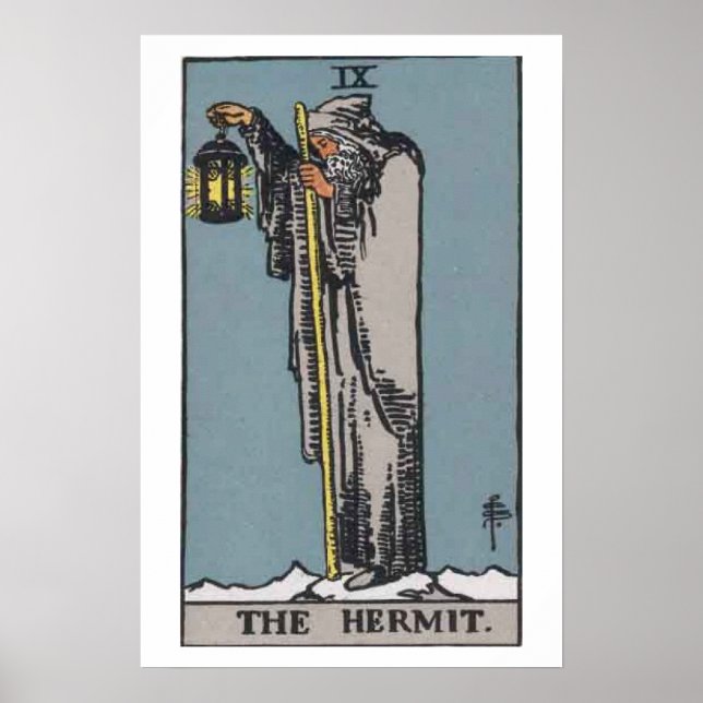 The Hermit Tarot Card Poster (Front)