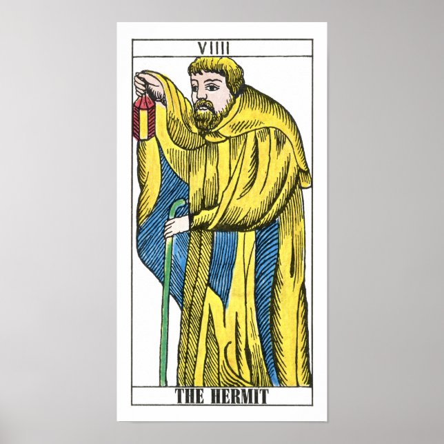 The Hermit Tarot Card Poster (Front)