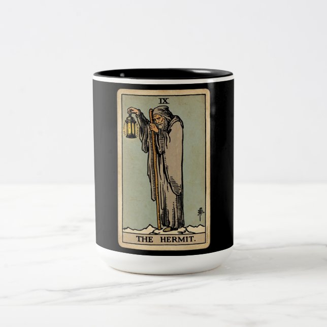 The Hermit Tarot Two-Tone Coffee Mug (Center)