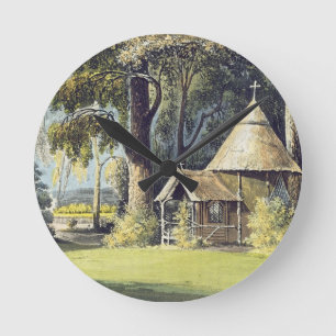The Hermitage, from Ackermann's Repository of Arts Round Clock