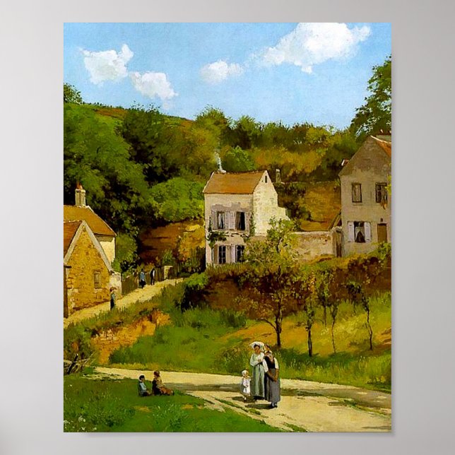 The Hermitage of Pontoise by Camille Pissarro Poster (Front)