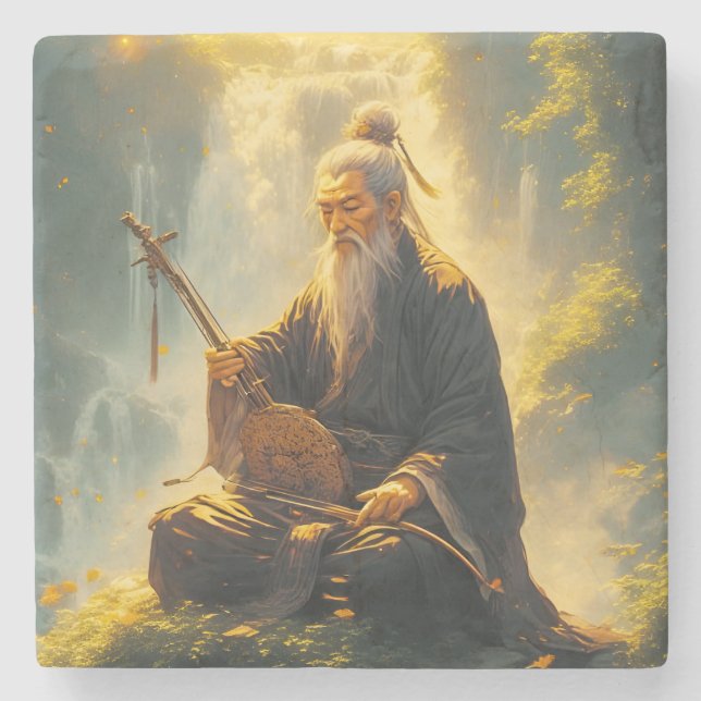 The Hermit's Shan Shui Stone Coaster (Front)