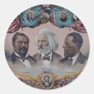 "The Heroes Of The Coloured Race" Classic Round Sticker