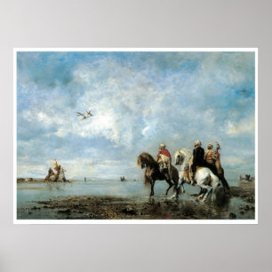 The Heron Hunt (Algeria), 1865 Eugene Fromentin Poster
