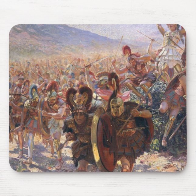 The Heros of the Battle of Marathon (Rochegrosse) Mouse Mat (Front)