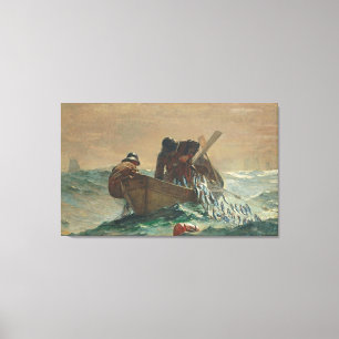 The Herring net, 1885 (oil on canvas) Canvas Print