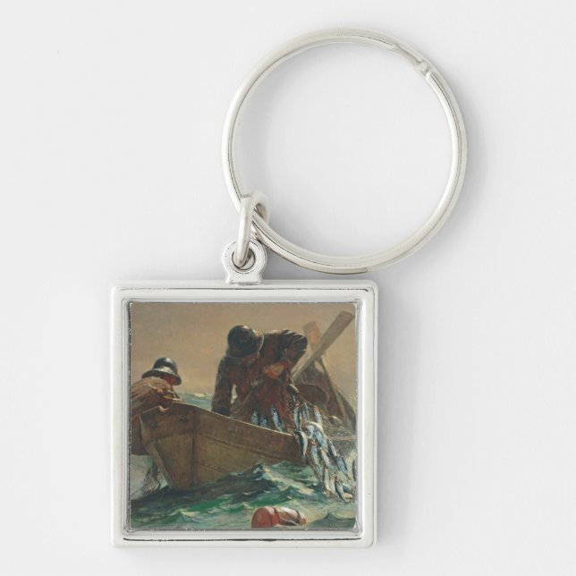 The Herring net, 1885 (oil on canvas) Key Ring (Front)