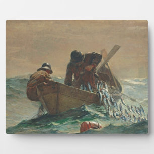 The Herring net, 1885 (oil on canvas) Plaque