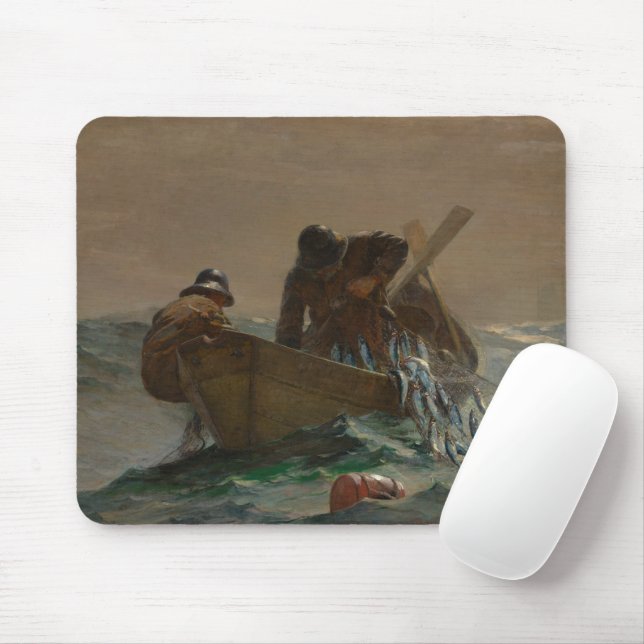 "The Herring Net" Nautical Vintage Art Mouse Pad (With Mouse)