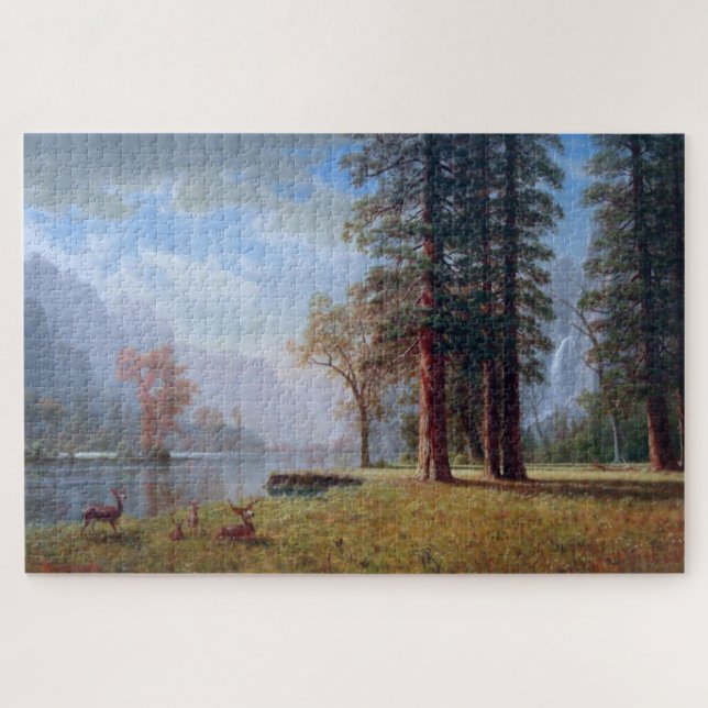 The Hetch Hetchy Valley, California, Albert Bierst Jigsaw Puzzle (Horizontal)