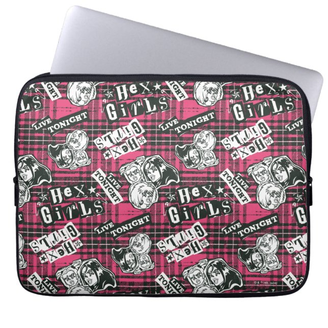 The Hex Girls Punk Plaid Pattern Laptop Sleeve (Front)