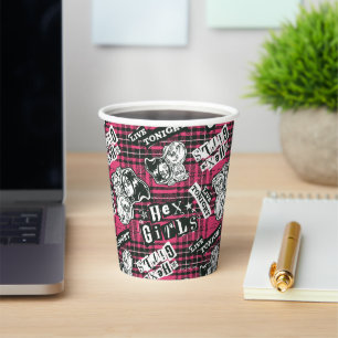 The Hex Girls Punk Plaid Pattern Paper Cups