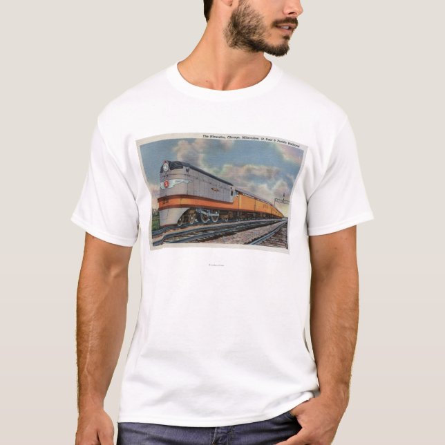 The Hiawatha #2 Railroad Train T-Shirt (Front)