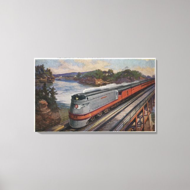 The Hiawatha Streamline Train Canvas Print (Front)
