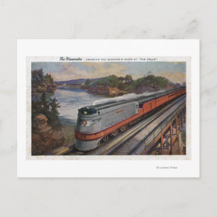 The Hiawatha Streamline Train Postcard