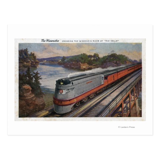 The Hiawatha Streamline Train Postcard