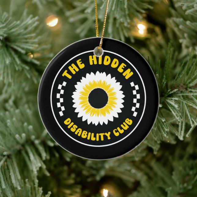 the hidden disability club button ceramic tree decoration (Tree)