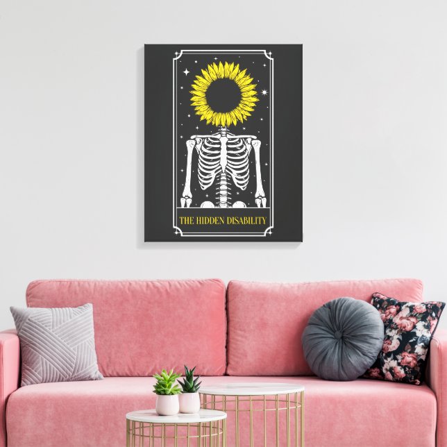 The Hidden Disability Tarot Card Awareness Canvas Print (Insitu(LivingRoom))