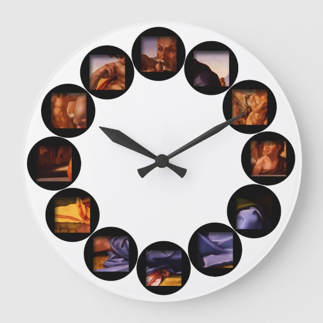 The Hidden Doni Tondo by Michelangelo Wall Clock (Front)