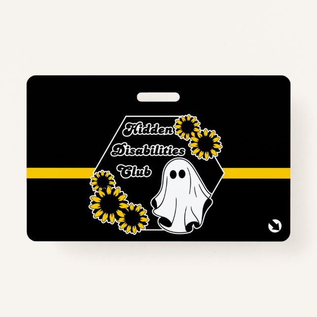 the hidden invisibility club with contact info ID badge (Front)