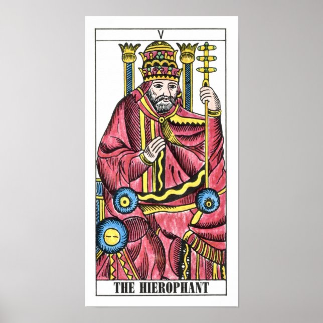 The Hierophant Tarot Card Poster (Front)