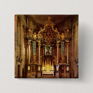 The high altar in the east choir 15 cm square badge