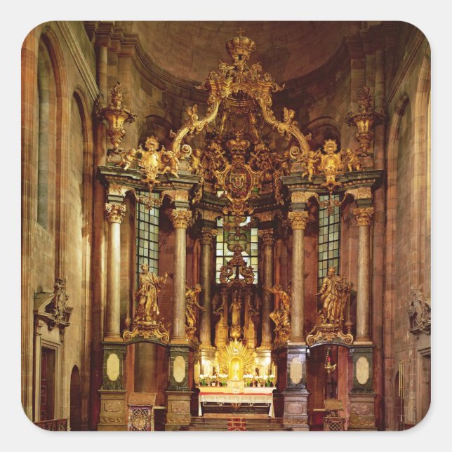 The high altar in the east choir square sticker (Front)