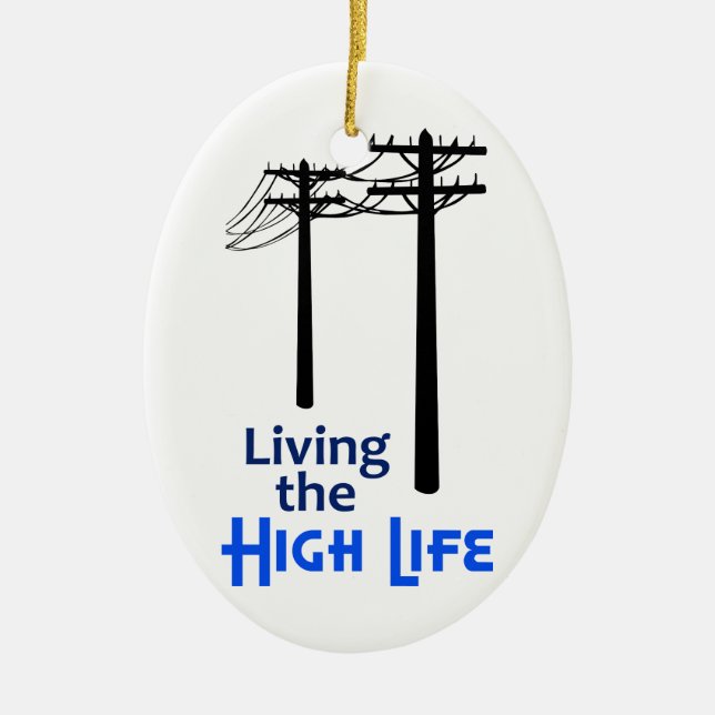The High Life Ceramic Tree Decoration (Front)