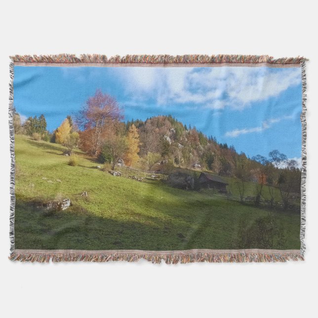 The High Meadow - Wild Nature Romania Throw Blanket (Front)