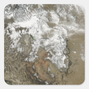 The high peaks of the Rocky Mountains Square Sticker