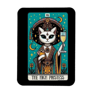 The High Priestess Cat Tarot Magnet