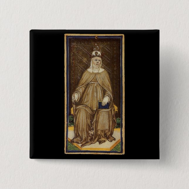 The High Priestess Tarot Card 15 Cm Square Badge (Front)