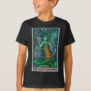The High Priestess Tarot Card Medusa Greek Mytholo T-Shirt