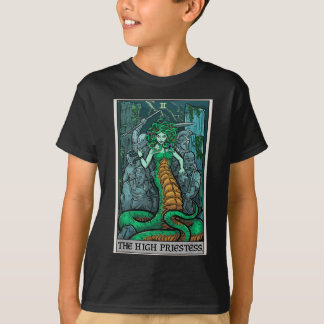 The High Priestess Tarot Card Medusa Greek Mytholo T-Shirt